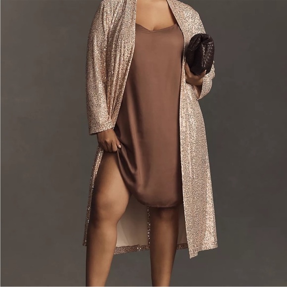 Anthropologie BB Dakota Sequin Duster in Rose Gold. Size Small. NWT - Picture 6 of 7